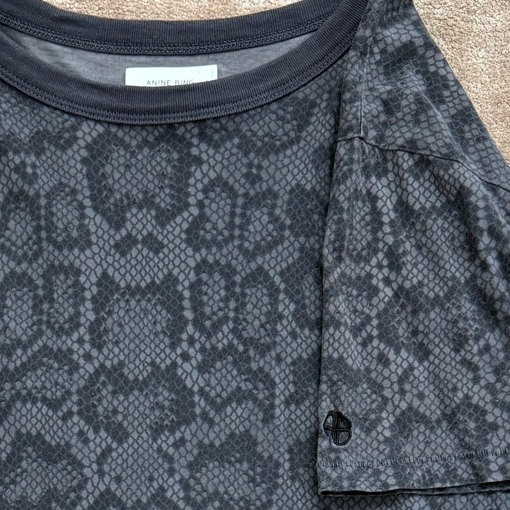 ANINE BING Lili Python Snake Serpent Tee T-Shirt - Picture 3 of 4